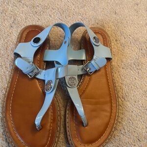 Tommy Hilfiger Blue and Brown Sandals